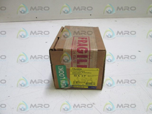 SQUARE D CIRCUIT BREAKER 50AMP 3P FAL34050 *FACTORY SEALED*