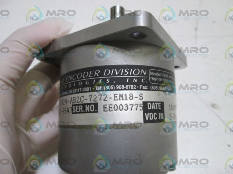 BEI H25D-SS-1024-ABZC-7272-EM18-S ENCODER  NSNP