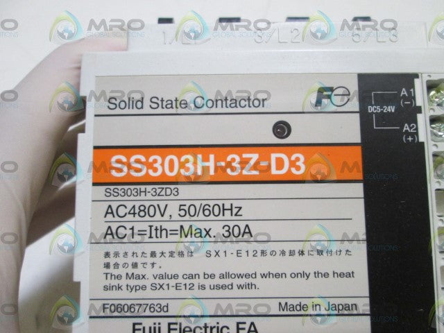 FUJI ELECTRIC SOLID STATE CONTACTOR SS303H-3Z-D3 *NEW IN BOX*
