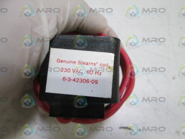 STEARNS COIL 230VAC 60HZ 6-3-42306-09 *NEW NO BOX*