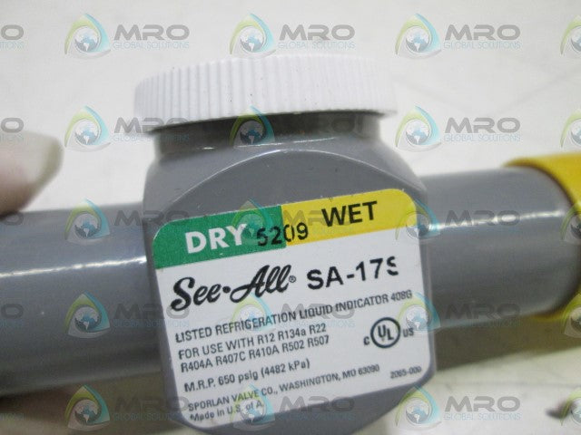 SPORLAN REFRIGERATION LIQUID INDICATOR SA-17S *NEW IN BOX*