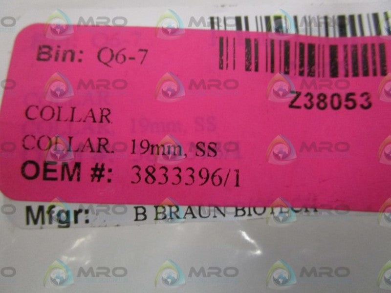 LOT OF 3 B BRAUN CIOTECH 19MM COLLAR 3833396/1 *NEW NO BOX*