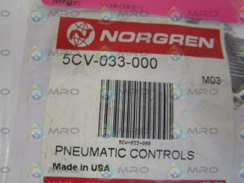 NORGREN ROTARY SWITCH 5CV-033-000 *NEW IN FATORY BAG*