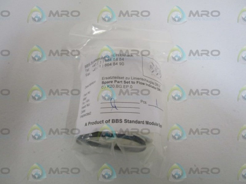 BBS SPARE PART SET TO FLOW INDICATOR DN 2" 03.K20.BG.EP.0 * NEW IN BAG *
