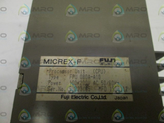 FUJI ELECTRIC CPU MODULE FPU 080A-A10 *USED*