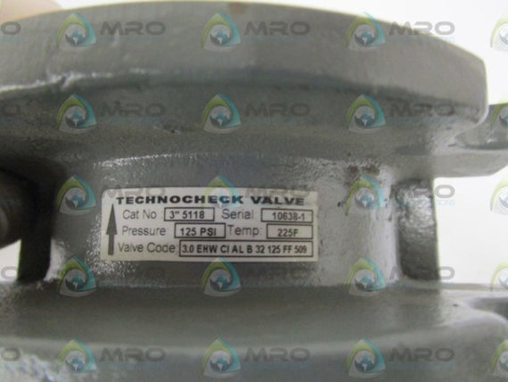 TECHNO 5118 CHECK VALVE 3" *NEW NO BOX*