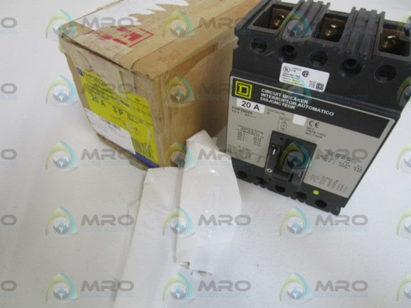 SQUARE D FHP36020 CIRCUIT BREAKER *NEW IN BOX*