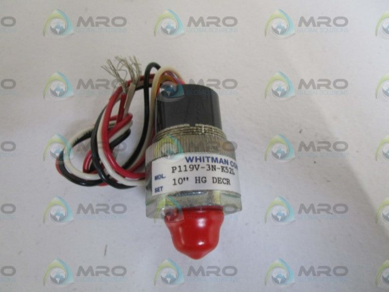 WHITMAN SWITCH P119V-3N-K52L *NEW NO BOX*