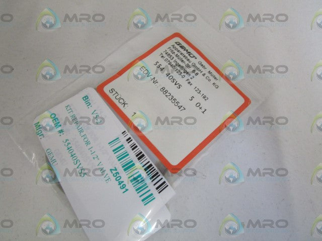 GEMU REPAIR KIT FOR 1-1/2" VALVE 554-40SVS-5 *NEW IN BAG*