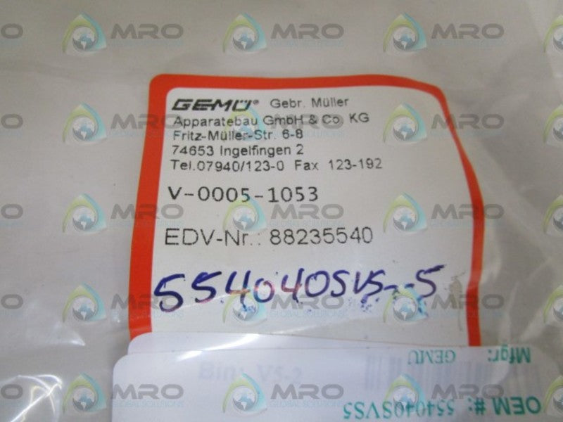 GEMU REPAIR KIT FOR 1-1/2" VALVE V-0005-1053 *NEW IN BAG*