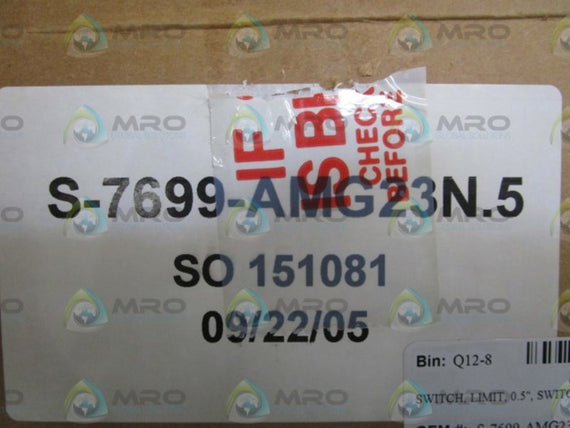 WESTLOCK LIMIT SWITCH S-7699-AMG23N.5 *NEW IN BOX*