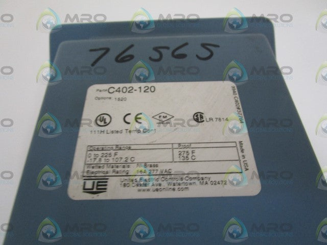 UNITED ELECTRIC 0-225F TEMPERATURE SWITCH C402-120 *NEW NO BOX*