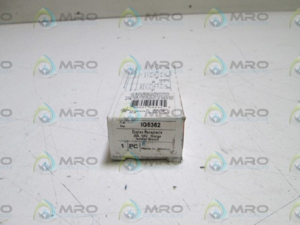 PASS & SEYMOUR DUPLEX RECEPTACLE IG5362  NSMP
