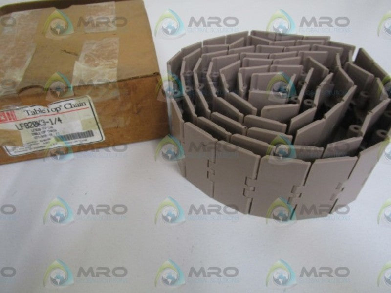 REXNORD 10FT TABLE TOP CHAIN LF820K3-1/4 *NEW IN BOX*