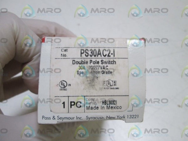 PASS & SEYMOUR DOUBLE POLE SWITCH  PS30AC2-I   NSMP