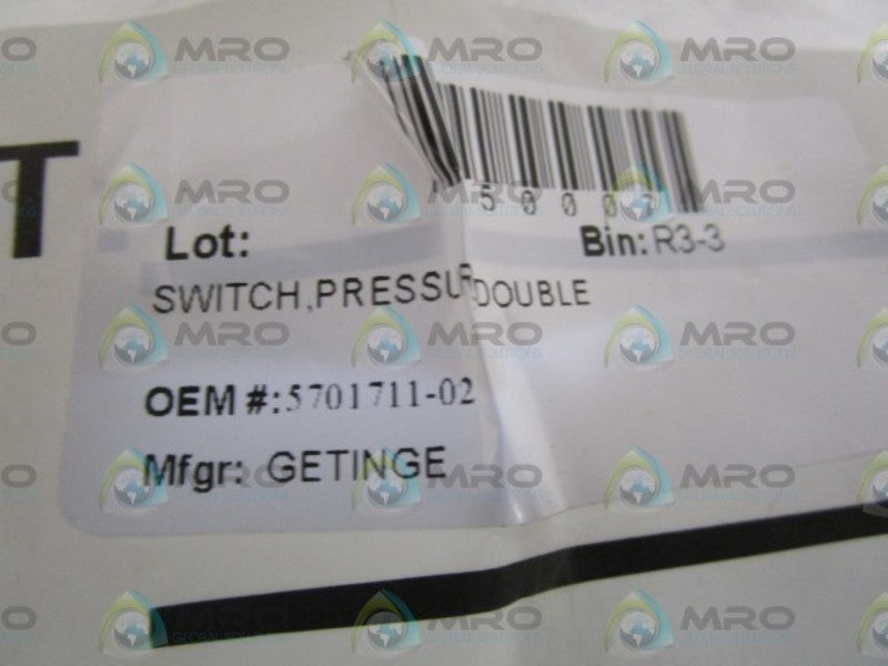 GETINGE PRESSURE DOUBLE SWITCH 5701711-02 *NEW NO BOX*