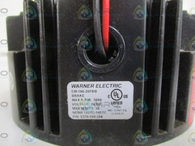 WARNER ELECTRIC MOTOR BRAKE EM-180-20FBB *NEW NO BOX*