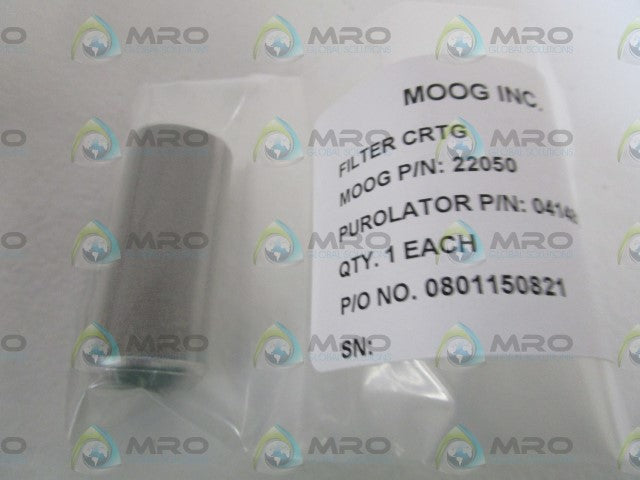 MOOG INC. FILTER CARTRIDGE 22050 *NEW IN BOX*