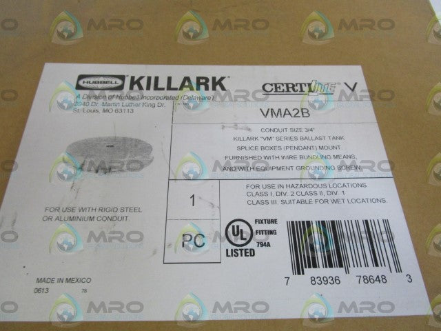 KILLARK SPLICE BOX VMA2B *NEW IN BOX*