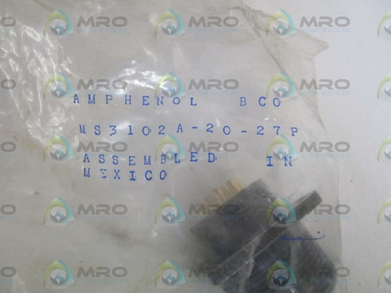 AMPHENOL MS3102A-20-27P CIRCULAR CONNECTOR * NEW IN FACTORY BAG *