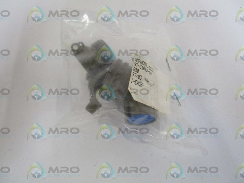 AMPHENOL CIRCULAR CONNECTOR W/ CABLE CLAMP 97-3106B-18  NSNP IN BAG
