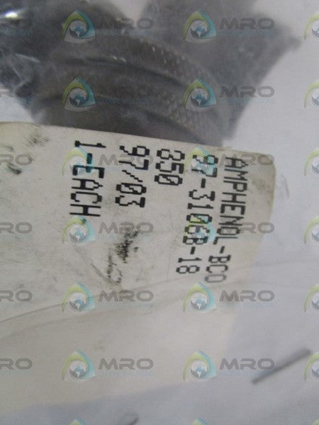 AMPHENOL CIRCULAR CONNECTOR W/ CABLE CLAMP 97-3106B-18  NSNP IN BAG