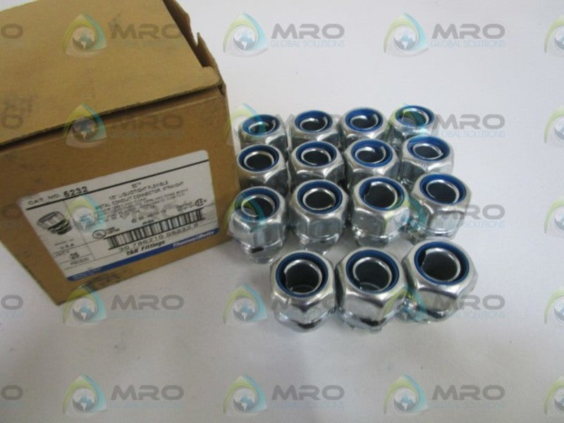 LOT OF 15 THOMAS & BETTS 1/2" CONNECTOR 5232 *NEW IN BOX*