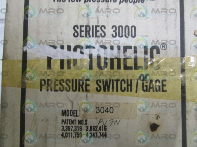 DWYER PRESSURE SWITCH/GAGE 3040C  NSMP