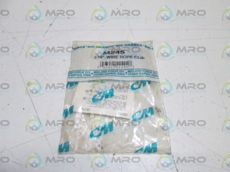BIG ORANGE 3/16" WIRE ROPE CLIP M245  NSMP
