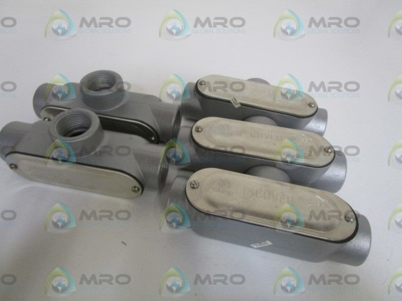 LOT OF 5 CROUSE-HINDS CONDUIT BODY/COVER/GASKET T35-CGN *NEW IN BOX*