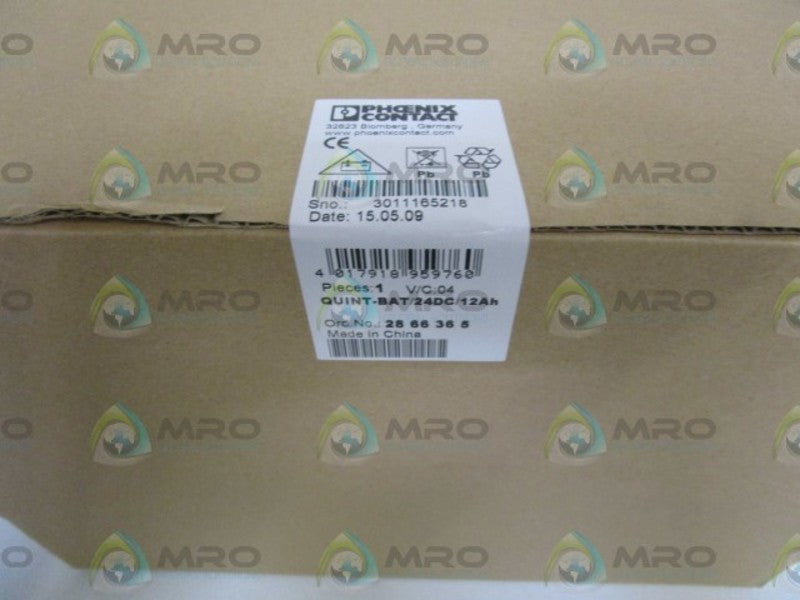 PHOENIX CONTACT BATTERY MODULE QUINT-BAT/24DC/12Ah * FACTORY SEALED *