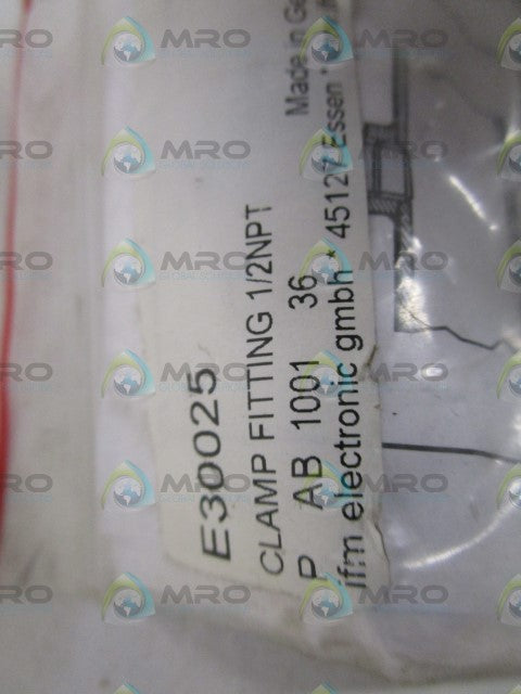 IFM EFECTOR E30025 1/2" CLAMP FITTING *NEW NO BOX*