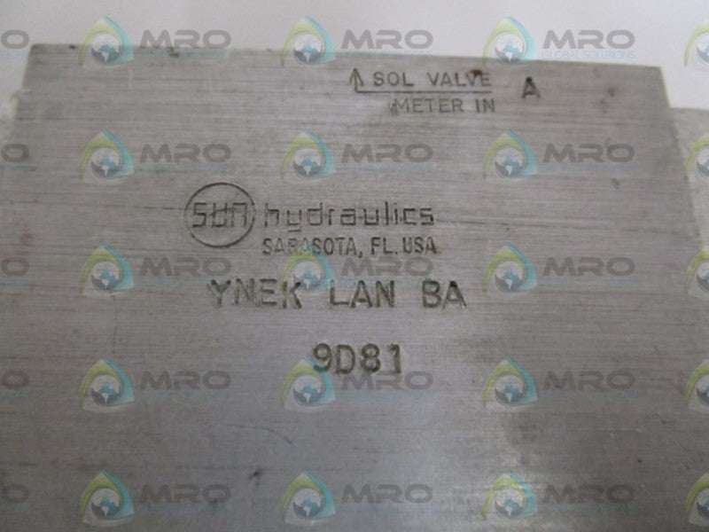 SUN HYDRUALICS FLOW CONTROL VALVE YNEKLANBA9D81  NSNP