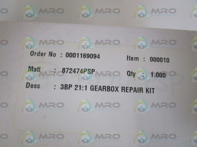3BP 21:1 GEARBOX REPAIR KIT 872474PSP  NSMP