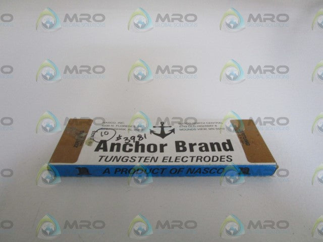 LOT OF 10 NASCO GROUND TUNGSTEN ELECTRODES 1/6X6 *FACTORY SEALED*