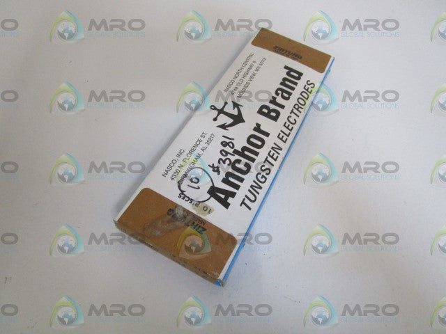 LOT OF 10 NASCO GROUND TUNGSTEN ELECTRODES 1/6X6 *FACTORY SEALED*