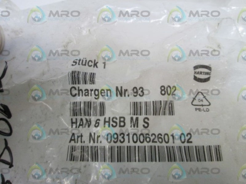HARTING HAN6HSBMS CONNECTOR HOUSING *NEW IN FACTORY BAG*