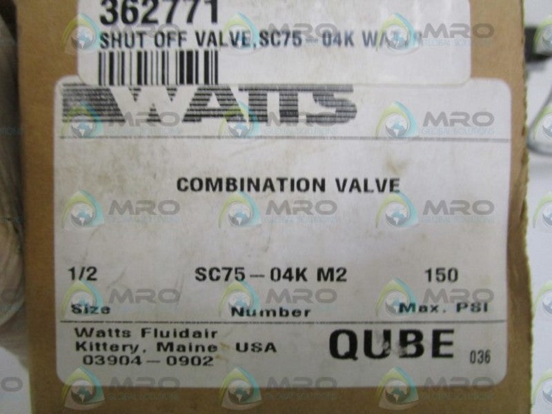 WATTS COMBINATION VALVE SC75-04K-M2 *NEW IN BOX*