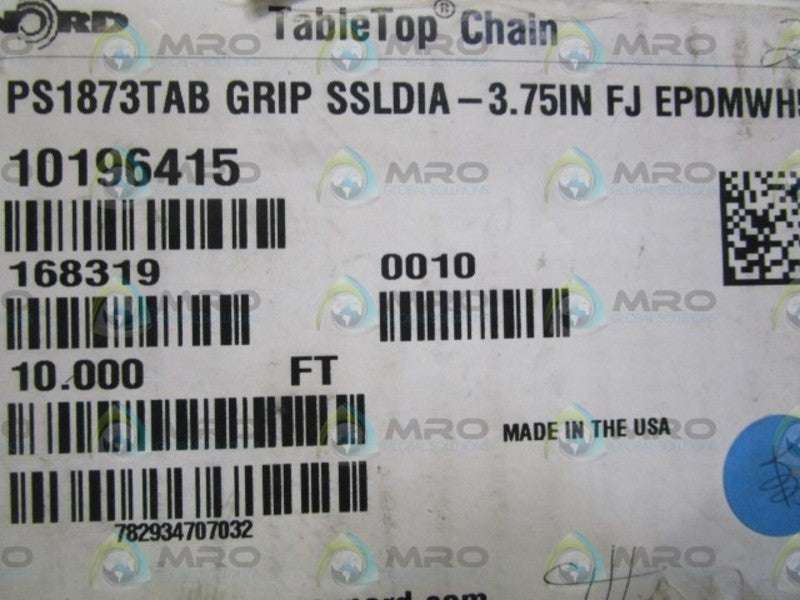 REXNORD 10FT GRIP CHAIN 10196415 *USED*