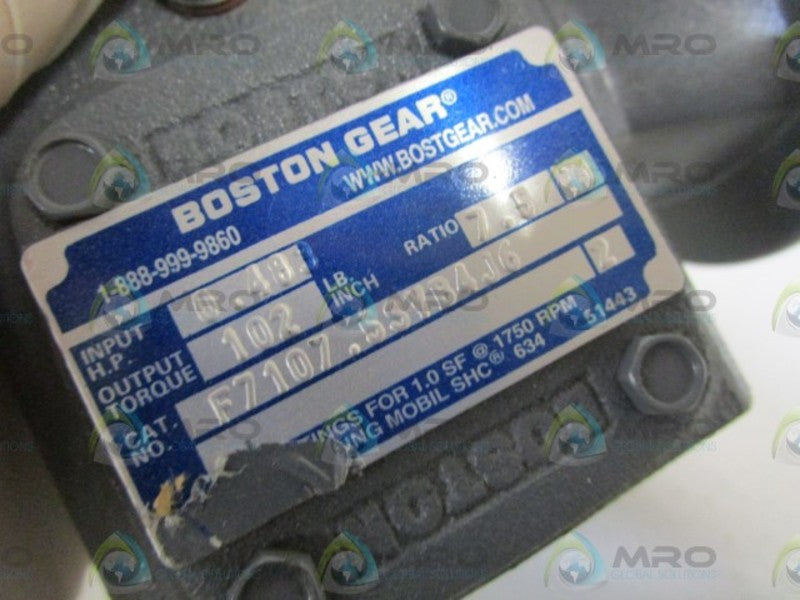 BOSTON GEAR SPEED REDUCER F7107.5SVB4J6  NSNP