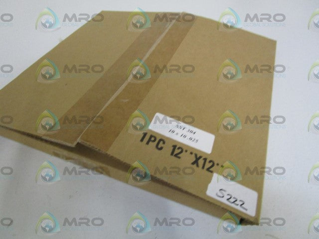 LOT OF 4 SST 304 10X10.025 *NEW IN BOX*