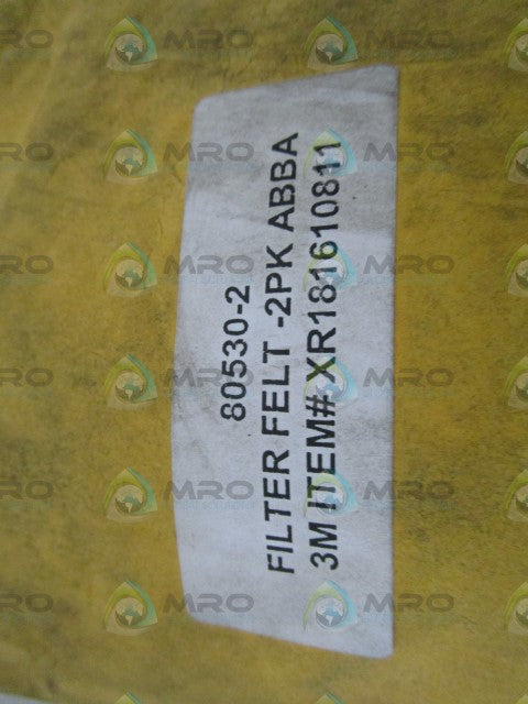 LOT OF 2 3M FILTER FELT 80530-2 *NEW NO BOX*