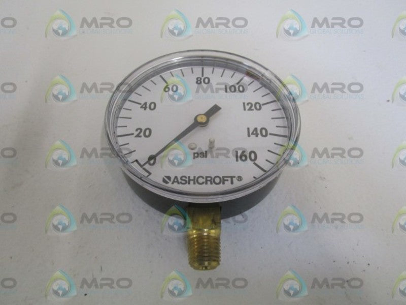 ASHCROFT 35W1005H02L-160# PRESSURE GAUGE 0-160 PSI  NSMP
