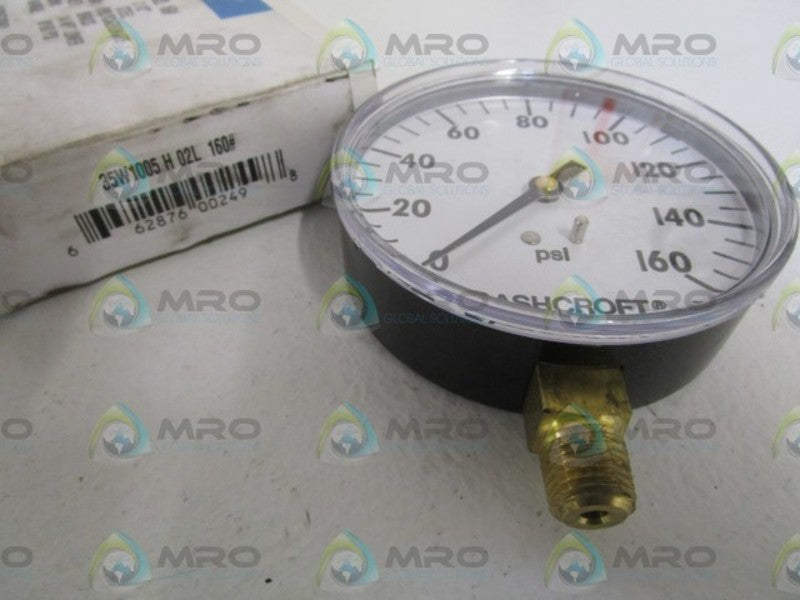 ASHCROFT 35W1005H02L-160# PRESSURE GAUGE 0-160 PSI  NSMP