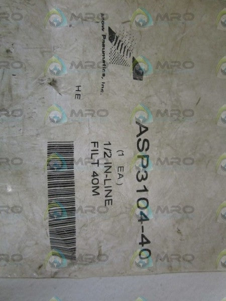 ARROW PNEUMATICS 1/2" IN-LINE FILTER ASP3104-40 * NEW IN FACTORY BAG *