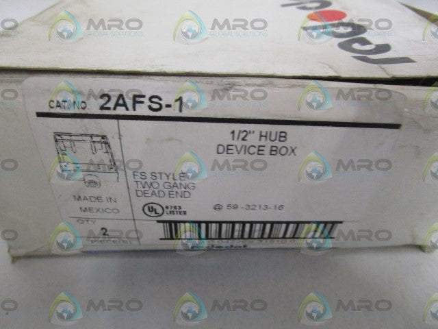 LOT OF 2 RED DOT 1/2" HUB DEVICE BOX 2AFS-1 *NEW IN BOX*