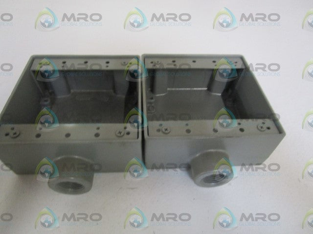 LOT OF 2 RED DOT 1/2" HUB DEVICE BOX 2AFS-1 *NEW IN BOX*
