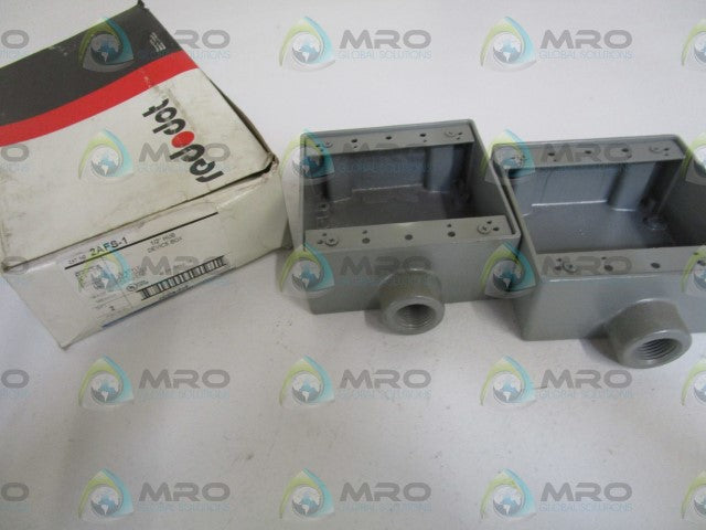 LOT OF 2 RED DOT 1/2" HUB DEVICE BOX 2AFS-1 *NEW IN BOX*