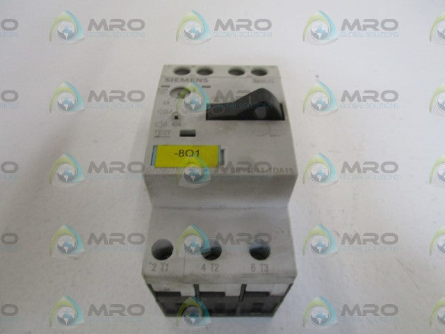 SIEMENS 2,2-3,2A STARTER MOTOR PROCTECTOR 3RV1011-1DA15 *USED*