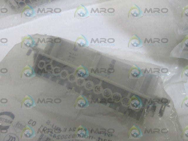 LOT OF 5 HARTING HOUSING CONNECTOR HAN 24 E-BU-S *NEW IN FACTORY BAG*